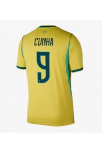 Brasilia Matheus Cunha #9 Jalkapallovaatteet Kotipaita MM-kisat 2026 Lyhythihainen
